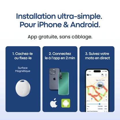 Traceur GPS Moto Sans Abonnement 3 en 1 — Alpora