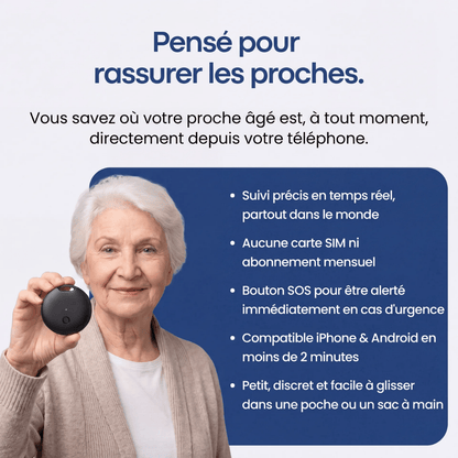 Traceur GPS Pour Seniors — Sans Abonnement  — Alpora